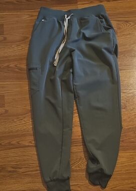 Figs Zamora High Waisted Scrubs- Moss Color, Small- Regular